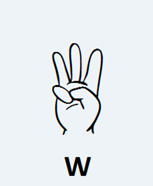 W em Língua de Sinais